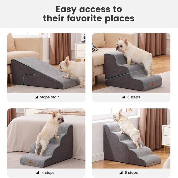 Gardner Pet Dog Stairs for Small Dogs 16.5" H, 2 in 1 - Picture 1 of 5